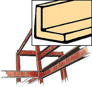 Wood Angles - 24" Long Strips -- 1/32 x 1/32" pkg(5)