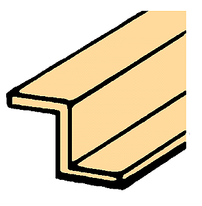 Wood Zees - 22" Long Strips -- 3/64 x 3/64" pkg(5)