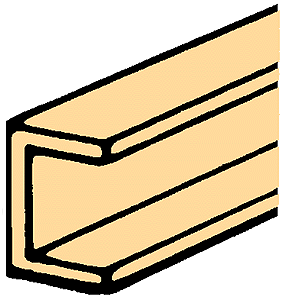 Stripwood Channel - 24" Long -- 1/16" pkg(5)
