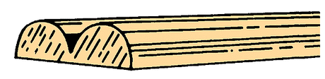 Double-Bead Moulding -- 24 x 1/8"  61 x .32cm