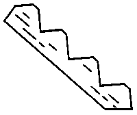 Stair stringer 3/4x14"l