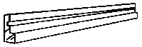 Window jamb 1/2x22"l