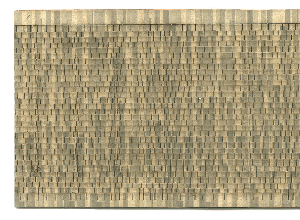Assembled Laser-Cut Shingles - 3 x 7-3/4"  7.6 x 19.7cm -- Sand Wood Shake