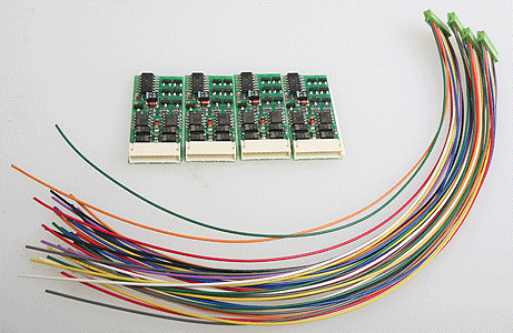 D13SRJ DCC Control Decoder 1.3 Amp - Silent Running(TM) -- 4-Function w/9-Pin Plug pkg(4)