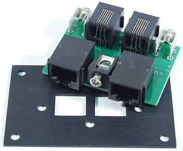 UTP-CAT5 Fascia Panel -- With 2 CAT RJ45 Sockets on Back-1