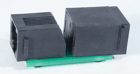 UTP-CAT5 Adapter -- 2 Socket Adapter to Convert from RJ12 Socket to CAT5 RJ45 Socket