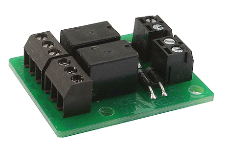 Dual Relay -- 2-Amp Relay for Connection to Switch-It or Switch 8 Accessory Decoder