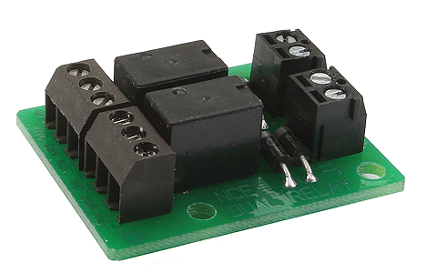 Dual Relay -- 2-Amp Relay for Connection to Switch-It or Switch 8 Accessory Decoder
