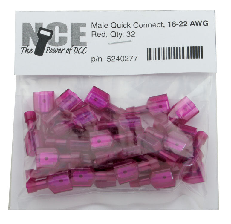 Male Quick Connect -- Red pkg(32)
