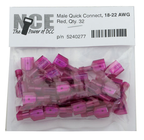 Male Quick Connect -- Red pkg(32)