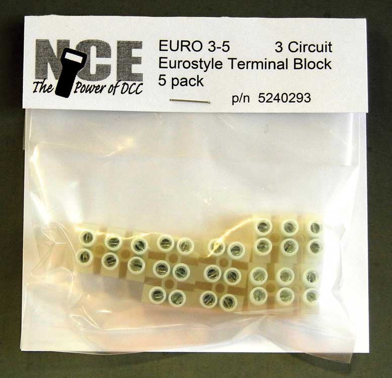 3-Circuit Eurostyle Terminal Strips -- For 14-24 AWG Wire pkg(5)