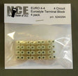 4-Circuit Eurostyle Terminal Strips -- For 14-24 AWG Wire pkg(4)