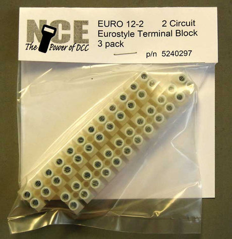 12-Circuit Eurostyle Terminal Strips -- For 14-24 AWG Wire pkg(2)