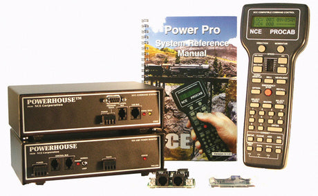 Digital Command Control Starter Sets - 10 Amps for O/G Scale -- PH-10 Powerhouse Pro w/CS02, PB110, ProCab, D408SR Decoder, Manual & Wires