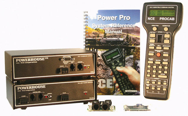 Digital Command Control Starter Sets - 10 Amps for O/G Scale -- PH-10 Powerhouse Pro w/CS02, PB110, ProCab, D408SR Decoder, Manual & Wires