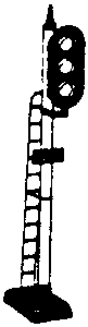 D-Type Signal -- 3-Light Board (black)