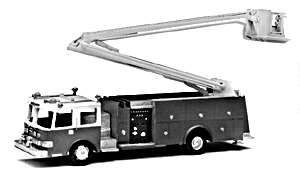 Pierce snorkel fire truck