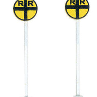 Railroad Warning Sign -- Round, All Brass Construction