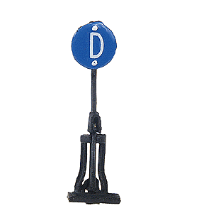 Assembled, Operating Switch Stands -- High Star Type - Derail w/Blue Target