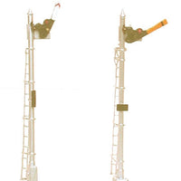 Upper-Quadrant Semaphore - Three Light -- Straight Pole w/Square Blade (yellow, red)