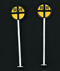 Highway Signs (Brass; pkg(2) -- Railroad Crossing - Round Type
