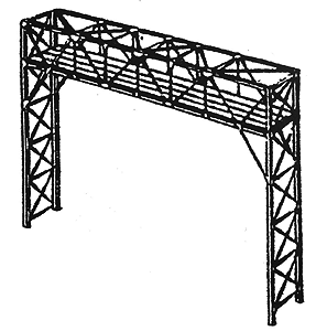 Two-Track Signal Bridge - Kit -- Silver
