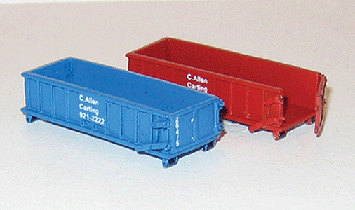 20-Yard Roll-Off Sled Garbage Bin -- C. Allen Carting (1 Each red, blue)