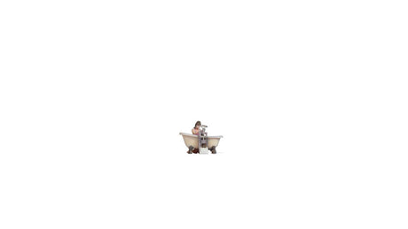 Woman Bathing Child in Tub - Color 3D Print-1