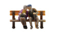 Senior Couple on Bench - Color 3D Print