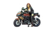 Parked Motorcycle with Rider - Color 3D Print -- Red, Gold