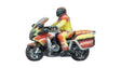 German Ambulance Motorcycle - Color 3D Print -- First Responder (yellow, red, German Lettering)