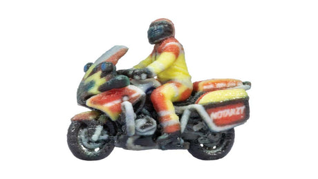 German Ambulance Motorcycle - Color 3D Print -- First Responder (yellow, red, German Lettering)