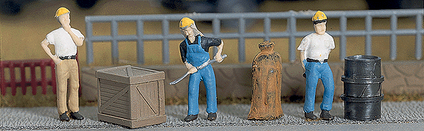 Miniature Scenes -- Dock Scene Includes: 3 Figures w/ Crate, Barrel & Sack