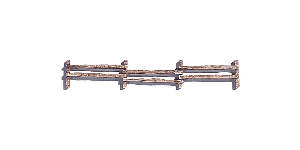 Pasture Fence -- 2-Slat - 1/2 x 40"  1.3 x 102cm
