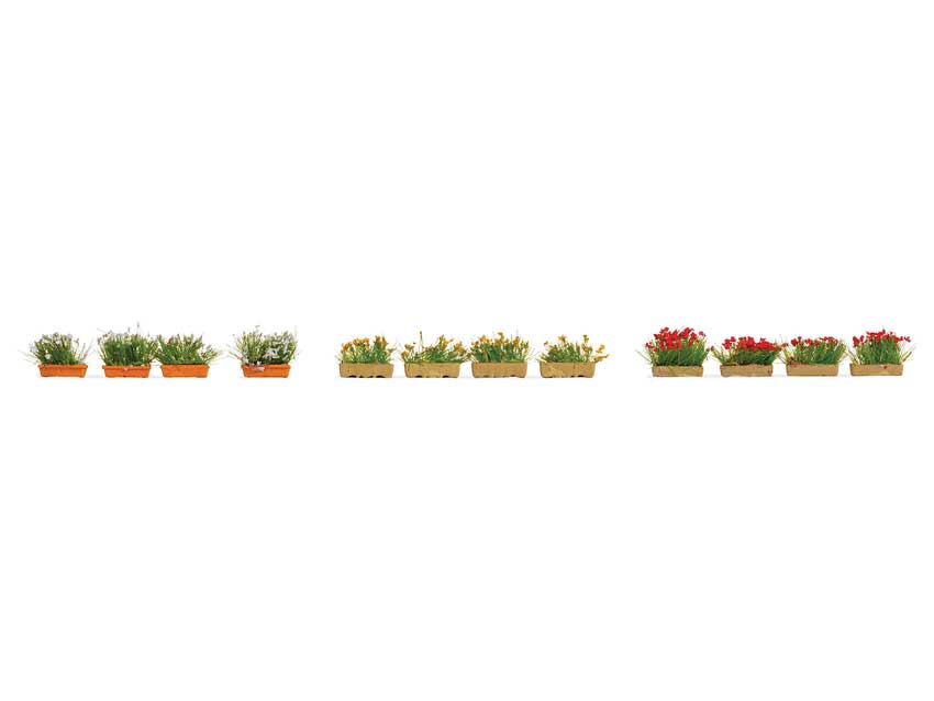 Flower Boxes -- Blossoming Red, White, Yellow pkg(12)-2