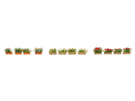 Flower Boxes -- Blossoming Red, White, Yellow pkg(12)-2