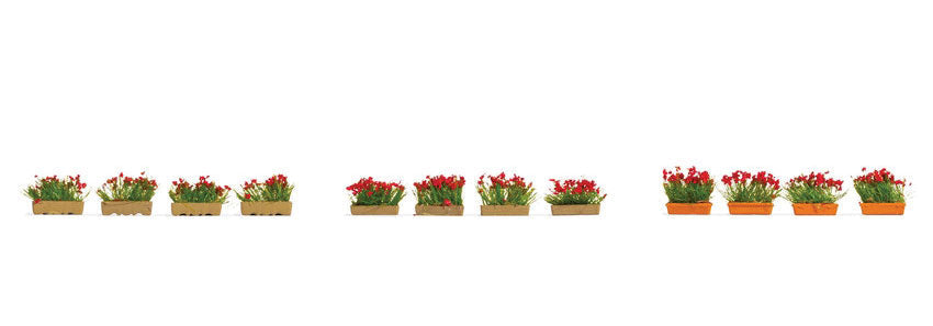 Flower Boxes -- Blossoming Red pkg(12)