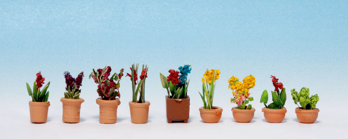 Ornamental Plants in Flower Pots -- Set #1 pkg(9)