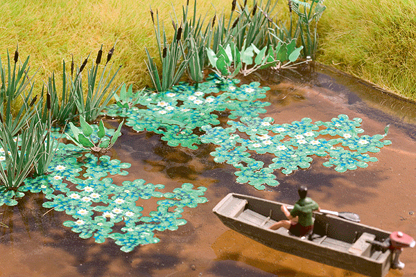 Water Lilies -- Total Area Approx. 60cm