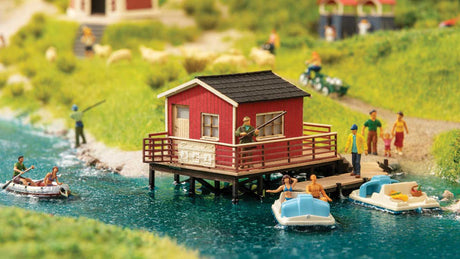 Boat Rental/Hire Stand -- Laser-Cut Kit - 3-5/8 x 2-7/8 x 2-1/16"  9.2 x 7.3 x 5.3cm