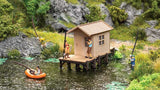 Fishing Hut - Laser-Cut Minis -- Laser-Cut Kit - 3-1/8 x 1-7/16 x 2-1/8"  8 x 3.7 x 5.4cm-1