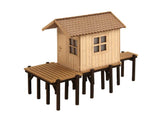 Fishing Hut - Laser-Cut Minis -- Laser-Cut Kit - 3-1/8 x 1-7/16 x 2-1/8"  8 x 3.7 x 5.4cm-2