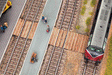 Wood Station Platform Crossing -- Kit - 4-1/8 x 1-9/16"  10.5 x 4cm