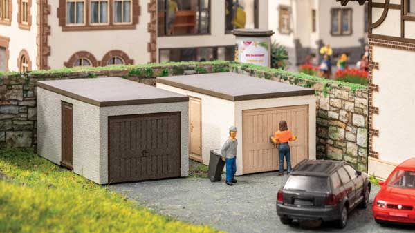Prefab Garages - Laser-Cut Minis -- Laser-Cut Kit - 2-11/16 x 1-3/8 x 1-3/16" 6.9 x 3.5 x 3cm pkg(2)-1