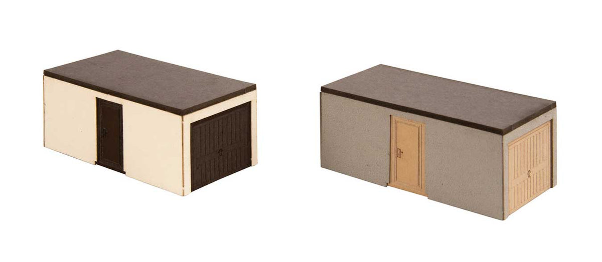 Prefab Garages - Laser-Cut Minis -- Laser-Cut Kit - 2-11/16 x 1-3/8 x 1-3/16" 6.9 x 3.5 x 3cm pkg(2)-2