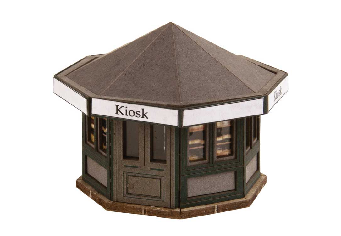 Kiosk - Laser-Cut Minis -- Laser-Cut Kit - 2-1/8 x 2-1/8 x 1-5/8" 5.4 x 5.4 x 4.2cm-2