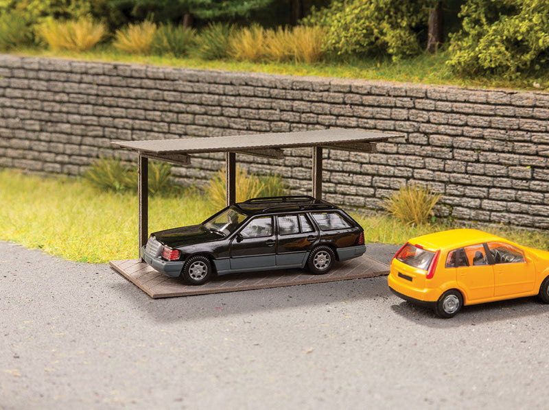 Cantilevered Carport -- Laser-Cut Card Kit - 2-9/16 x 1-3/8 x 1-5/16"  6.5 x 3.5 x 3.4cm-1