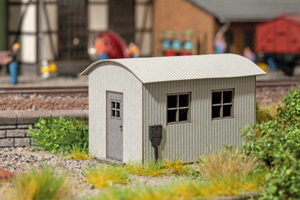 Corrugated Metal Shed w/Arched Roof -- Kit - 2-1/16 x 1-1/2 x 1-3/8"  5.3 x 3.8 x 3.5cm