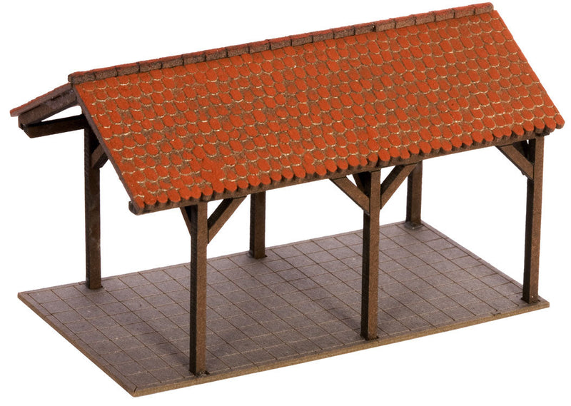 Wooden Carport -- Laser-Cut Wood Kit - 2-9/16 x 1-3/8 x 1-1/2"  6.5 x 3.5 x 3.8cm-1