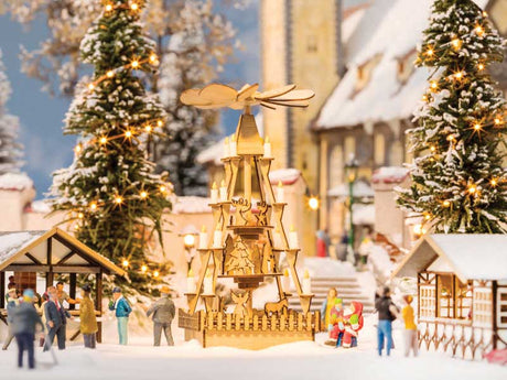 Christmas Tree Pyramid Statue - Laser-Cut Minis -- Laser-Cut Wood Kit